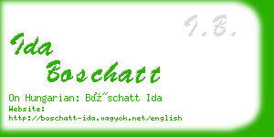 ida boschatt business card